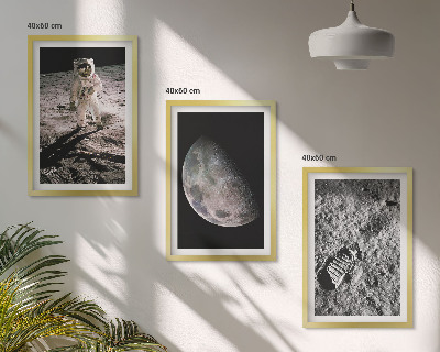 Wall art set Astronaut Moon photo