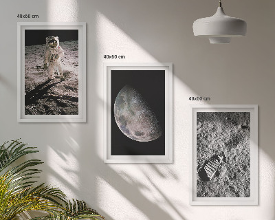 Wall art set Astronaut Moon photo