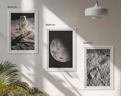 Astronaut Moon photo wall art set