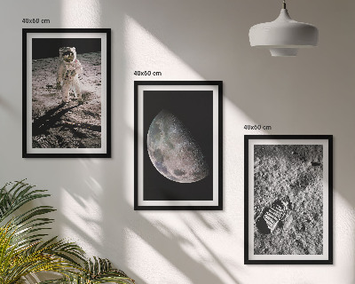 Wall art set Astronaut Moon photo