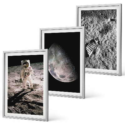 Wall art set Astronaut Moon photo