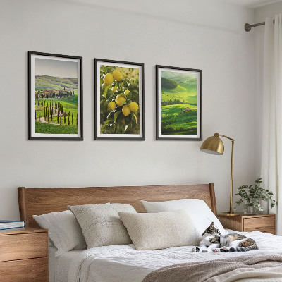 Wall art set Italian citrus and hills