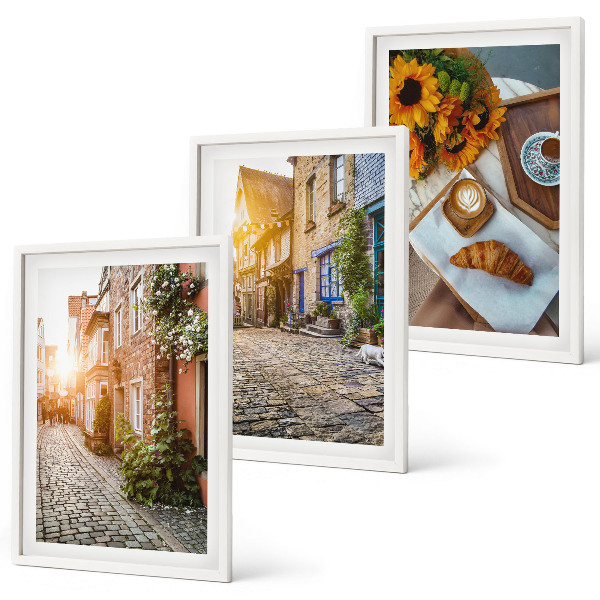 Wall art set Streets coffee sunflowers