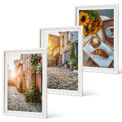 Wall art set Streets coffee sunflowers