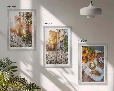 Streets coffee sunflowers wall art set set of wall art prints