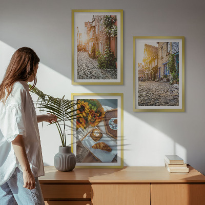 Wall art set Streets coffee sunflowers