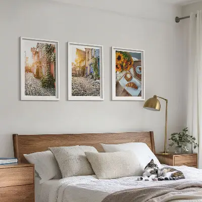 Streets coffee sunflowers wall art set set of wall art prints
