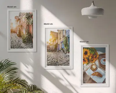 Streets coffee sunflowers wall art set set of wall art prints