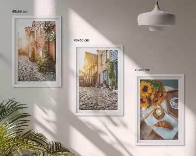 Wall art set Streets coffee sunflowers
