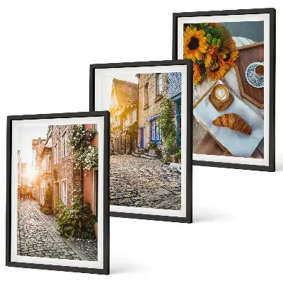 Streets coffee sunflowers wall art set set of wall art prints