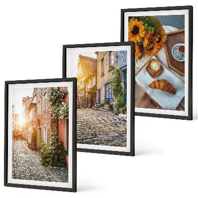 Wall art set Streets coffee sunflowers