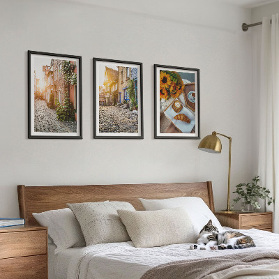 Wall art set Streets coffee sunflowers