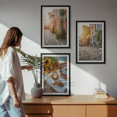 Wall art set Streets coffee sunflowers