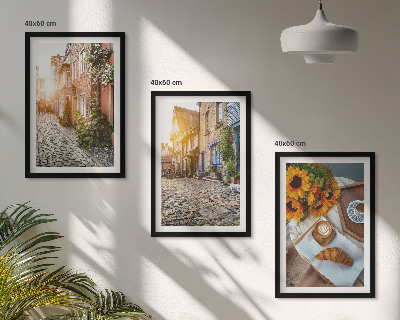Wall art set Streets coffee sunflowers