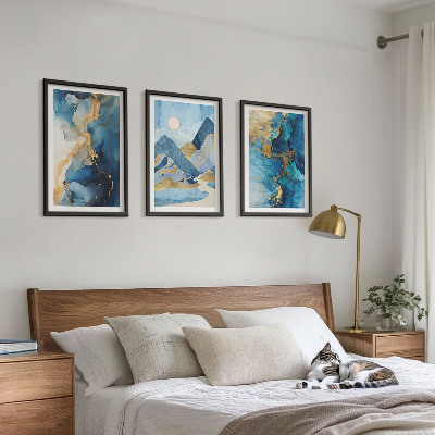 Wall art set Blue Mountains Abstract Patterns