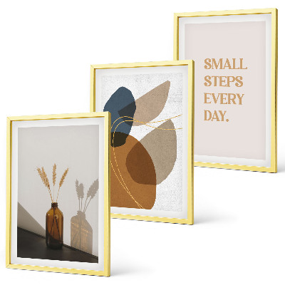 Three-piece wall art piece Abstract shapes set