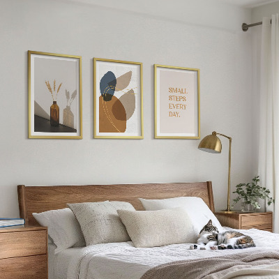 Three-piece wall art piece Abstract shapes set