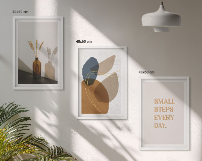 Three-piece wall art piece Abstract shapes set