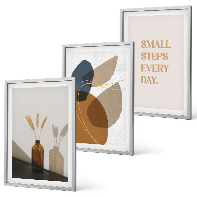 Three-piece wall art piece Abstract shapes set