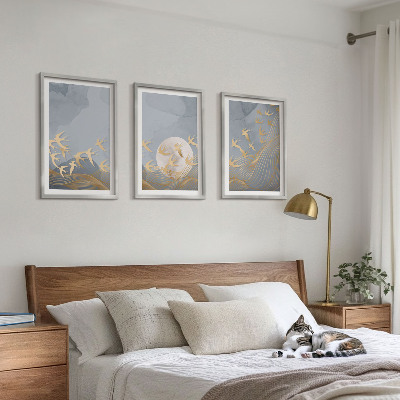 Wall art set Birds flying in the sky