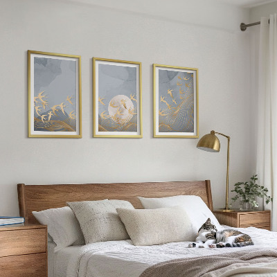 Wall art set Birds flying in the sky