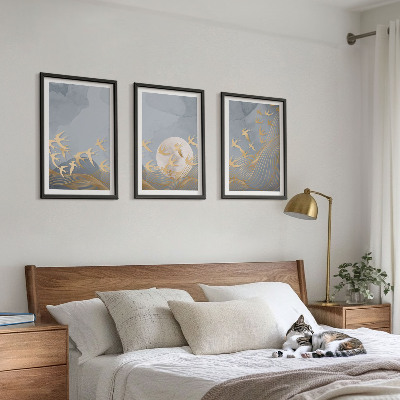 Wall art set Birds flying in the sky