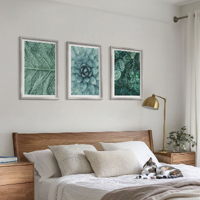 Wall art set Close-up of plant leaves