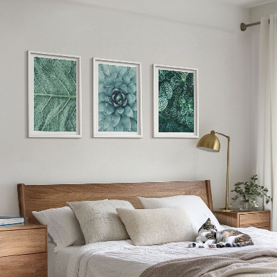 Wall art set Close-up of plant leaves