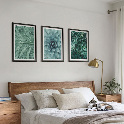 Wall art set Close-up of plant leaves