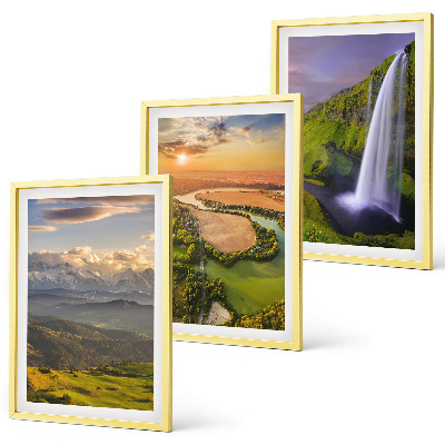 Wall art set Mountain rivers waterfalls nature