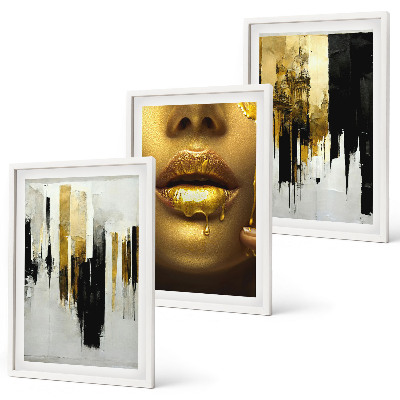 Wall art set Abstract portrait painting
