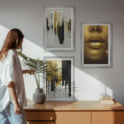 Wall art set Abstract portrait painting