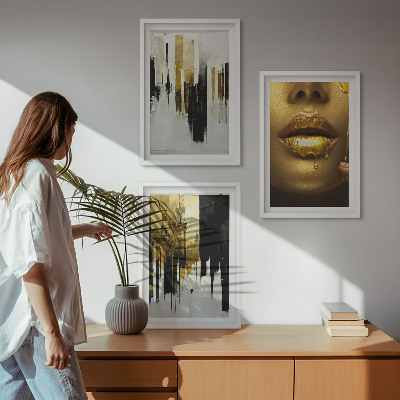 Wall art set Abstract portrait painting