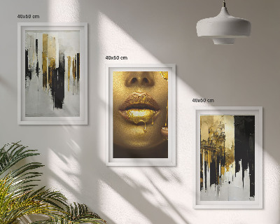 Wall art set Abstract portrait painting