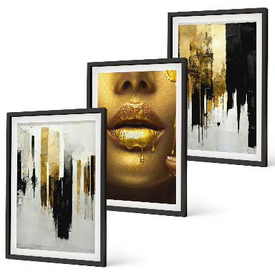 Wall art set Abstract portrait painting