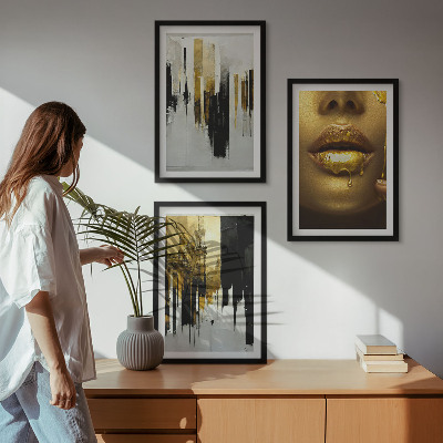 Wall art set Abstract portrait painting