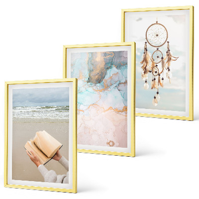 Wall art set Abstract sea boho book