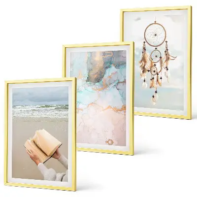 Abstract sea boho wall art set book-inspired decorative prints