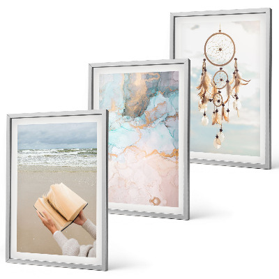 Wall art set Abstract sea boho book
