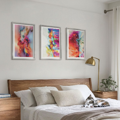 Wall art set Colorful abstractions of form