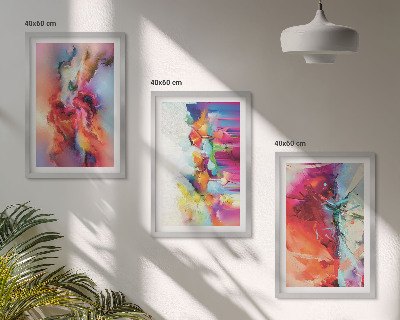 Wall art set Colorful abstractions of form