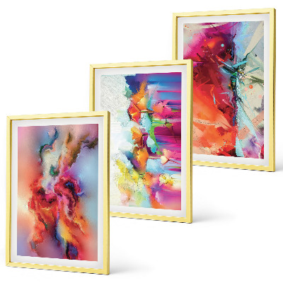 Wall art set Colorful abstractions of form