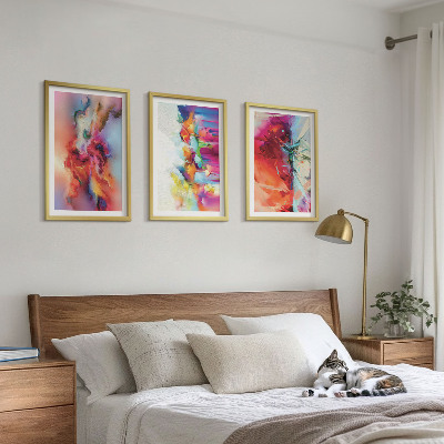 Wall art set Colorful abstractions of form