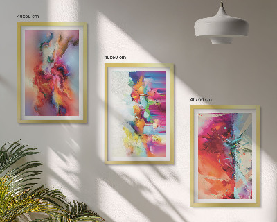 Wall art set Colorful abstractions of form