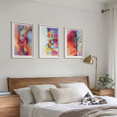 Wall art set Colorful abstractions of form