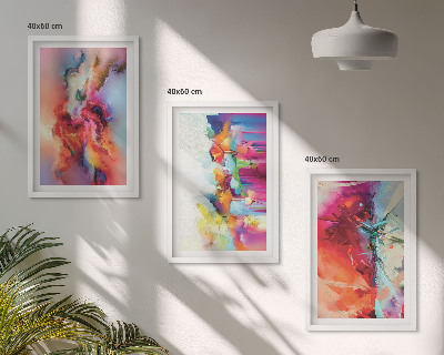 Wall art set Colorful abstractions of form
