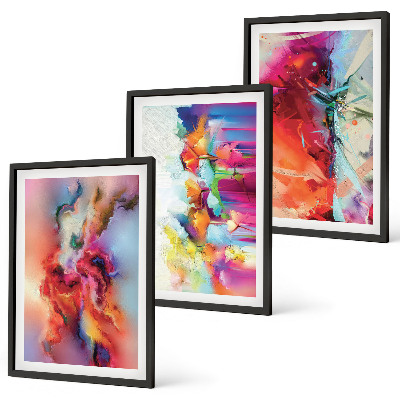Wall art set Colorful abstractions of form