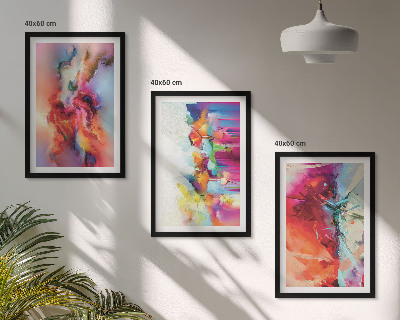 Wall art set Colorful abstractions of form