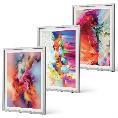 Wall art set Colorful abstractions of form