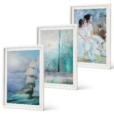 Abstract sea dancer wall art set 